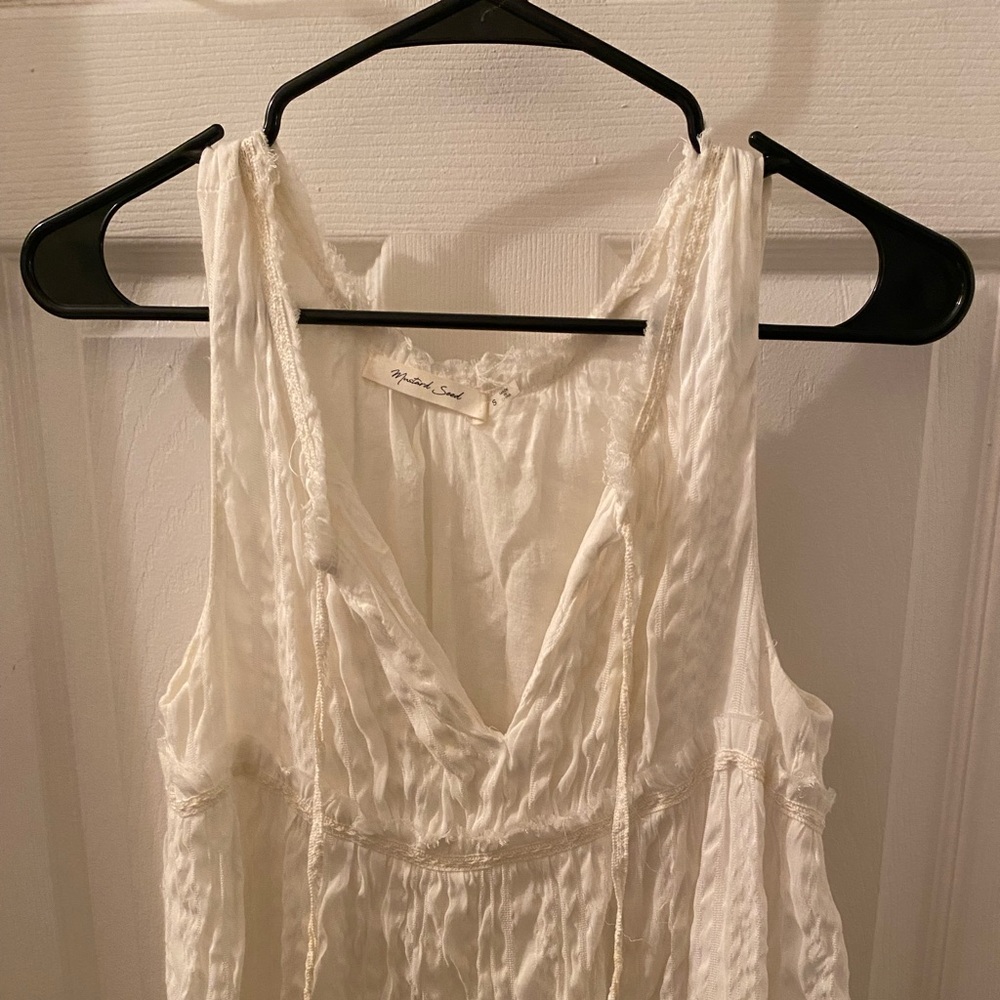 Thready White Dress